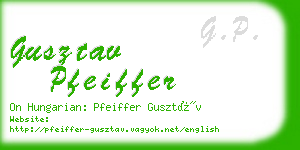 gusztav pfeiffer business card